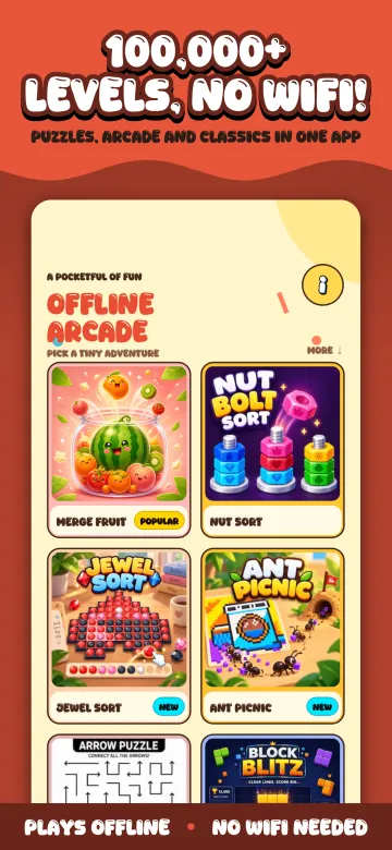 Offline Arcade: Games, No WiFi screenshot